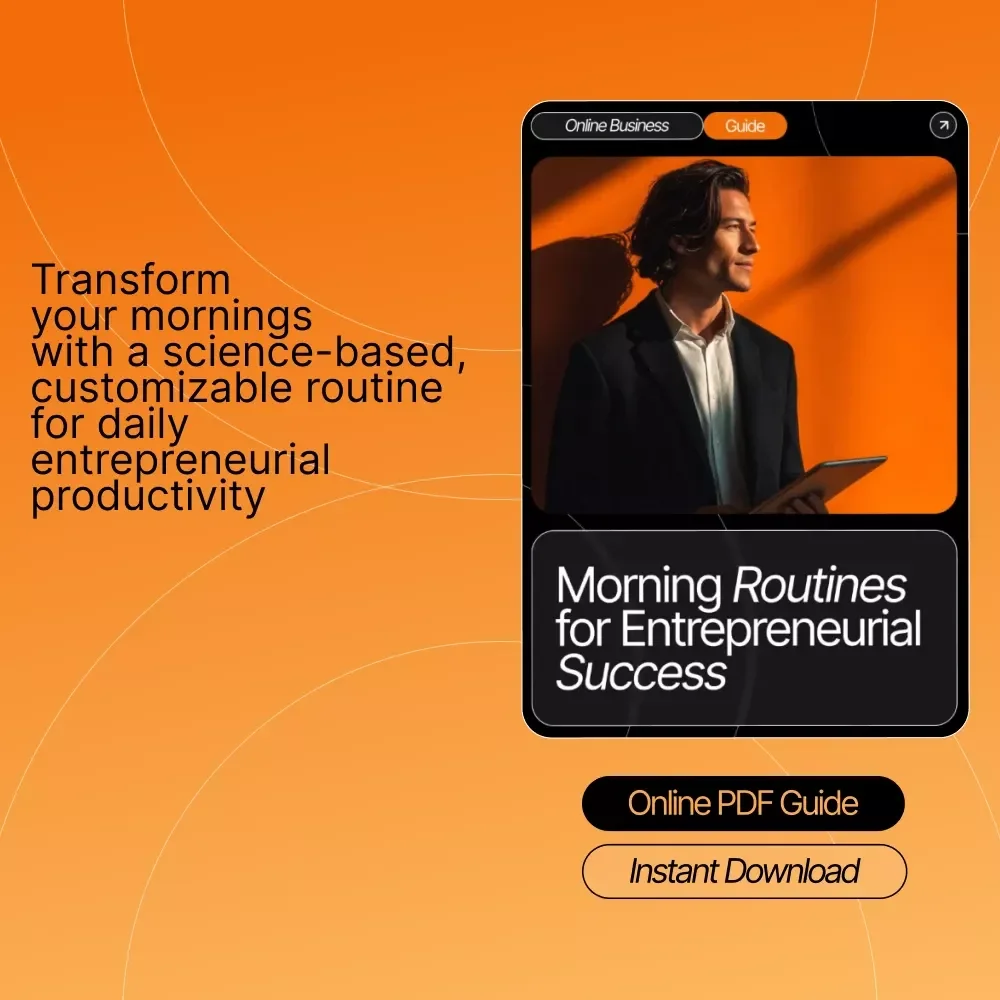 Morning Routines for Entrepreneurial Success | Productivity-Boosting Guide for Founders, Creators & High Achievers | How to Create a Morning Routine for Productivity (Digital Download)