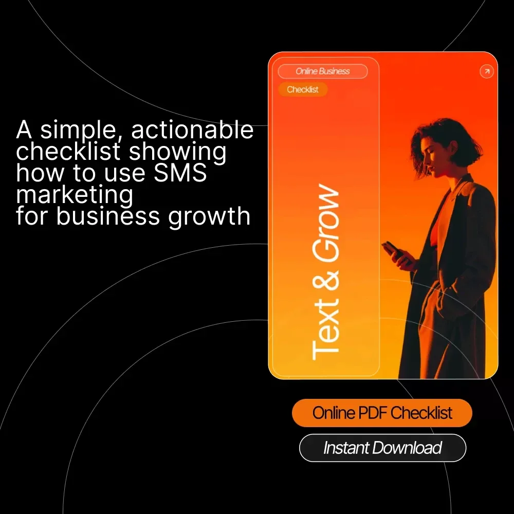Text & Grow | SMS Marketing Checklist for Small Businesses | Digital Download Guide on how to use sms marketing for your business