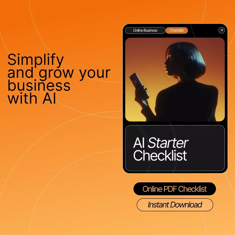 AI Starter Checklist | Step-by-Step Guide on How to Use AI for Small Business | Digital Download for Entrepreneurs and Creators