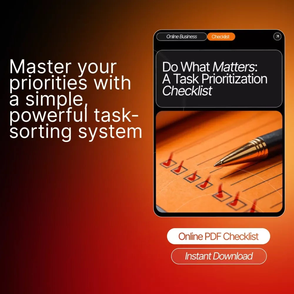 Do What Matters: A Task Prioritization Checklist | Productivity Printable | How to Prioritize Tasks When Everything Is Important | Digital Download