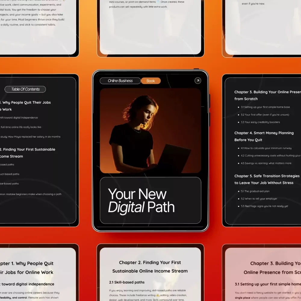 Your New Digital Path | How to Quit Your Job and Go Full-Time Online | Step-by-Step eBook for Building a Profitable Online Career