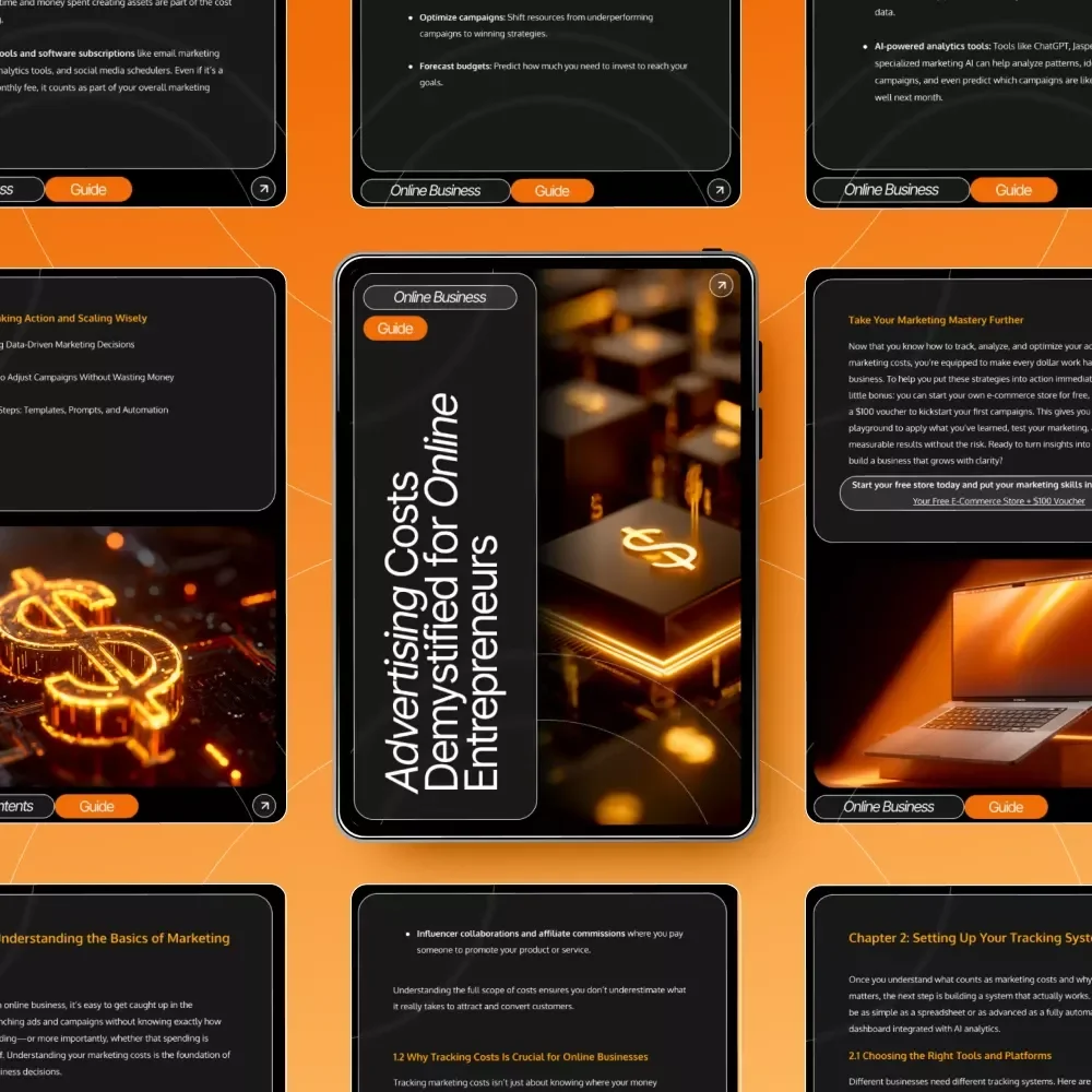 Advertising Costs Demystified for Online Entrepreneurs – Ultimate Guide to How to Track Advertising and Marketing Costs, Budget Smarter & Grow Your Online Business (Digital Download)