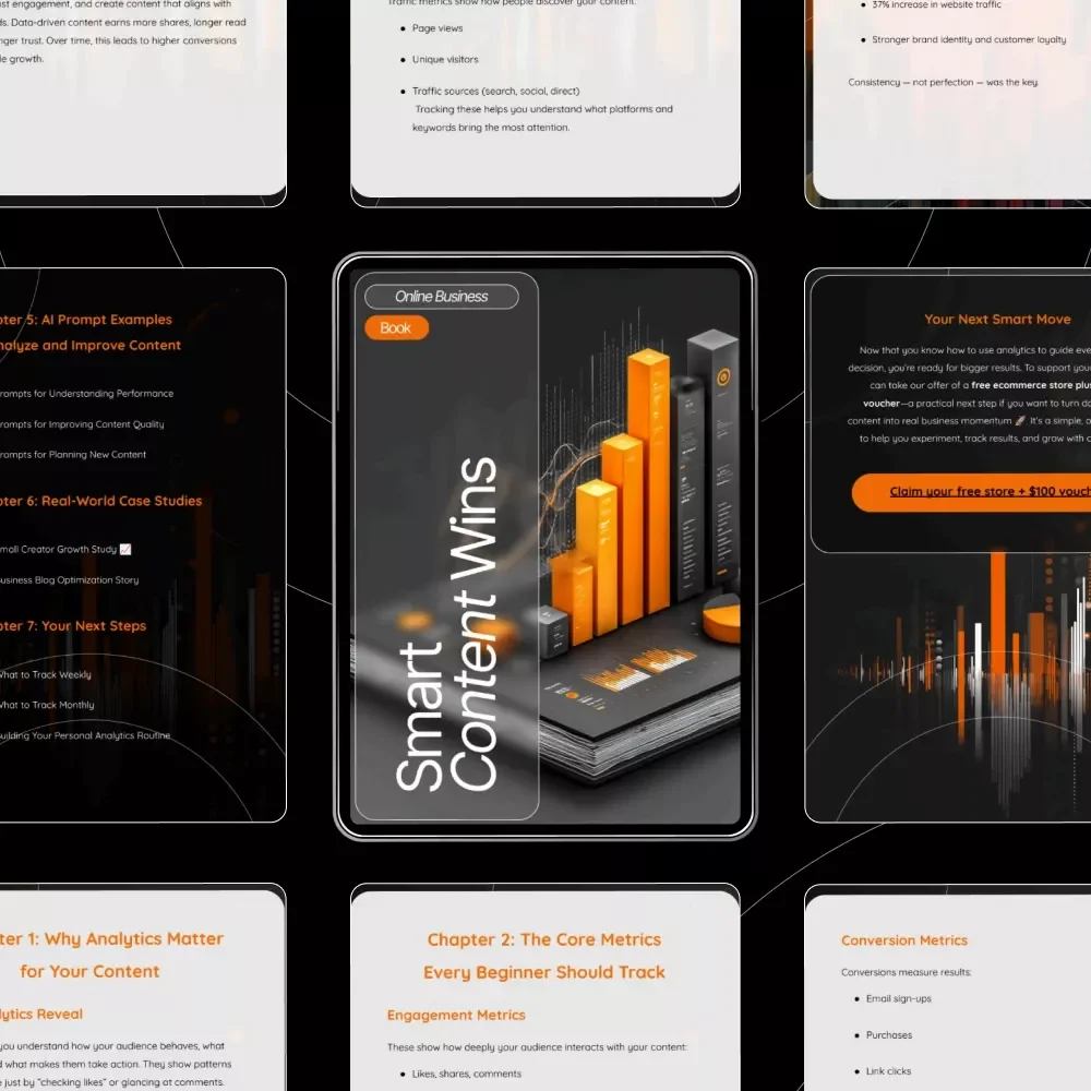 Smart Content Wins – SEO-Friendly Analytics Guide eBook for Creators, Bloggers & Small Businesses | Learn How to Use Analytics to Improve Your Content