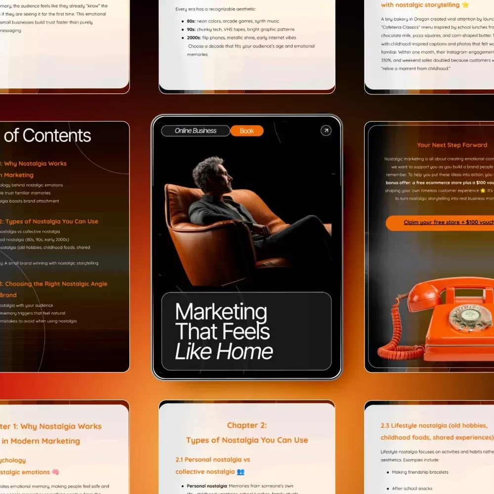 Marketing That Feels Like Home | Nostalgia Marketing eBook | How to Use Nostalgia in Your Marketing | Digital Download Guide for Small Brands & Creators
