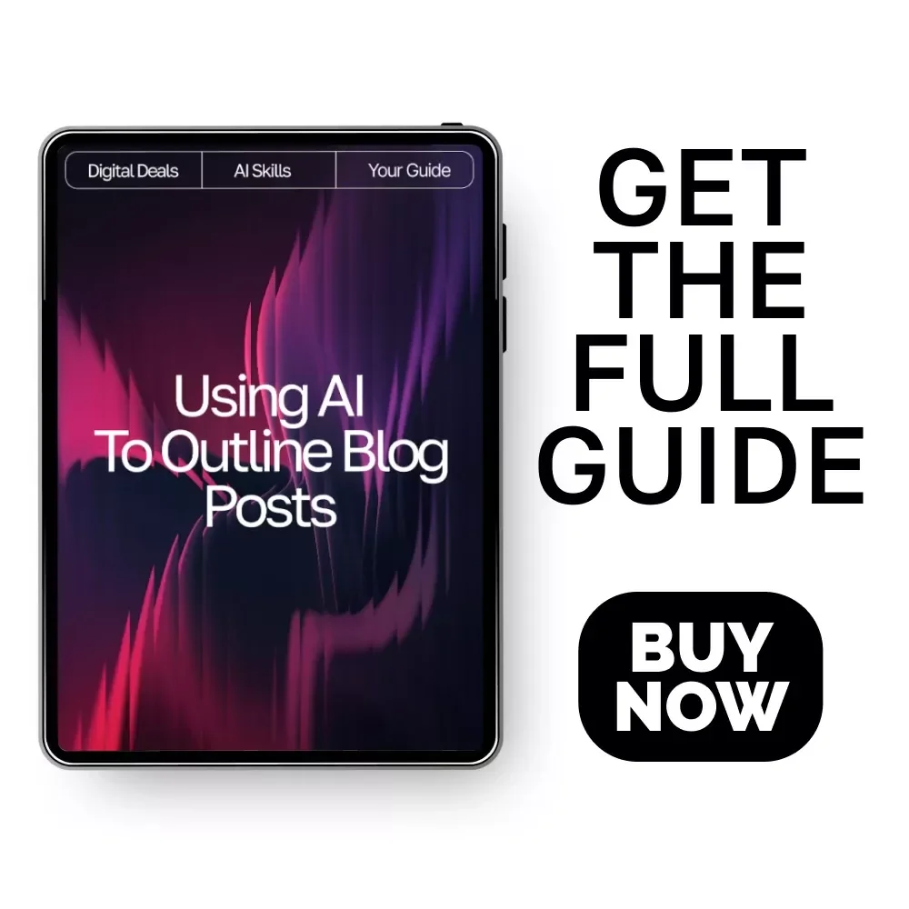 Using AI to Outline Blog Posts | SEO Blog Writing Guide for Beginners | Digital Download for Learning how to use ai to outline blog posts