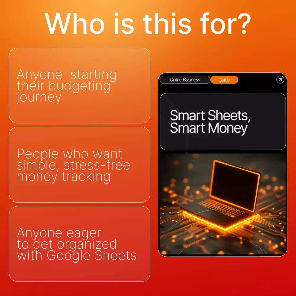 Smart Sheets, Smart Money | Google Sheets Finance Tracker Guide for Beginners | How to Use Google Sheets to Track Finances | Budgeting eBook & Digital Download