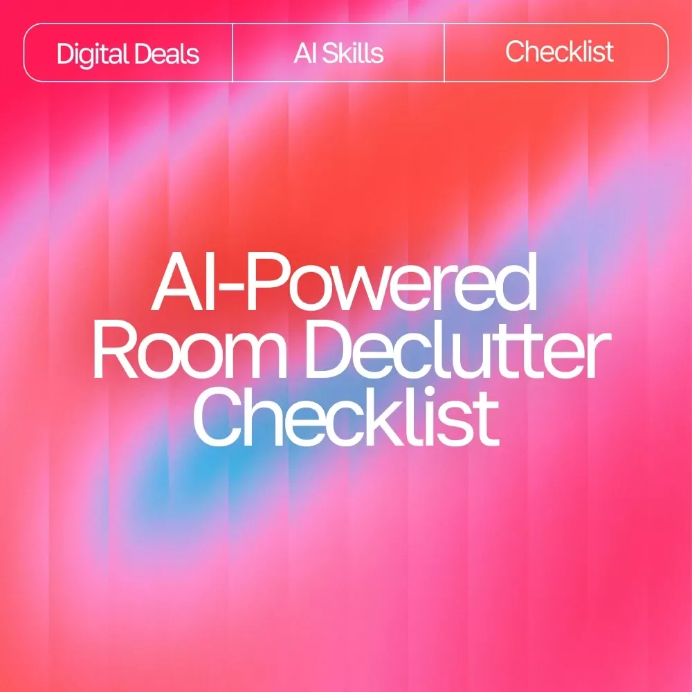 AI-Powered Room Declutter Checklist | Smart Home Organizing Guide with ai suggestions for decluttering rooms | Digital Download for Easy Minimalist Living
