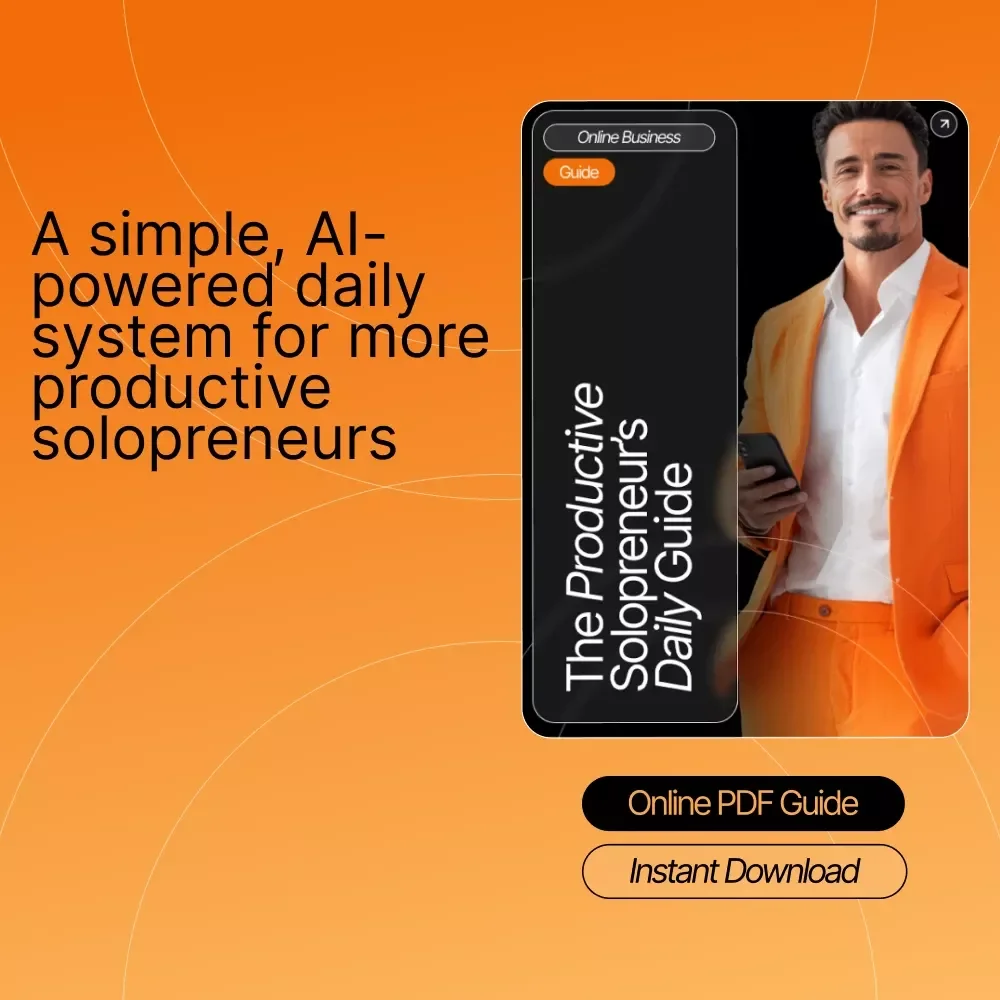 The Productive Solopreneur’s Daily Guide | Ultimate Daily Schedule System for Solopreneurs | Productivity eBook & Workflow Planner | how to create a daily schedule for solopreneurs