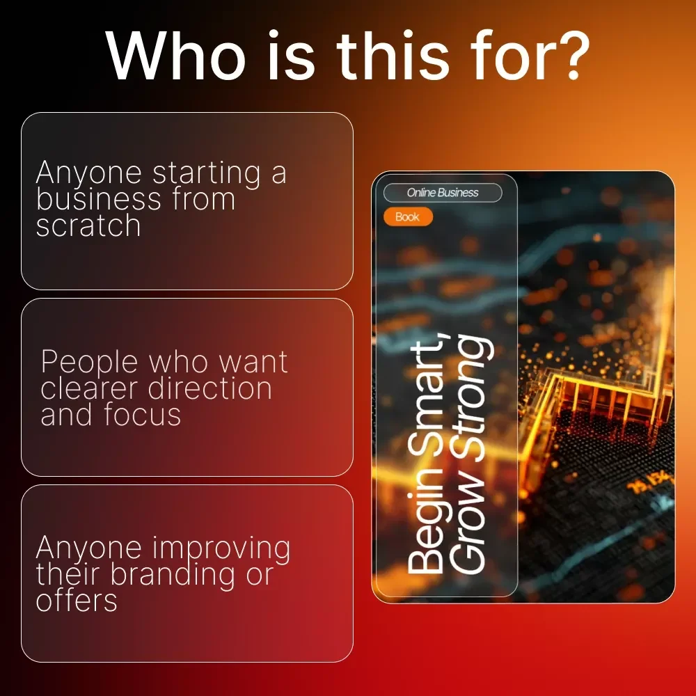 Begin Smart, Grow Strong | Beginner Business Guide, Niche Selection Workbook, Branding & Positioning Checklist, AI Prompts for Entrepreneurs, Digital Download