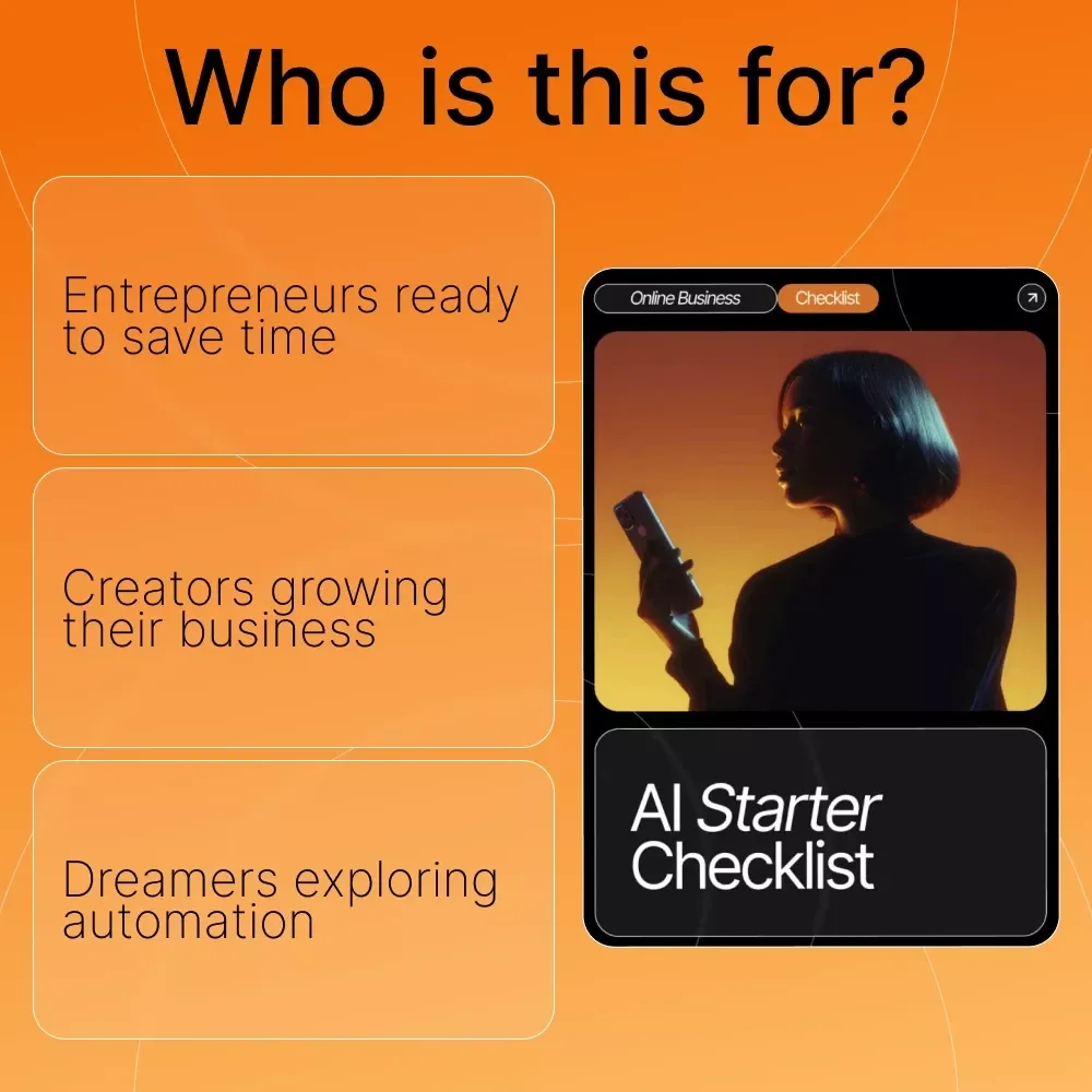 AI Starter Checklist | Step-by-Step Guide on How to Use AI for Small Business | Digital Download for Entrepreneurs and Creators