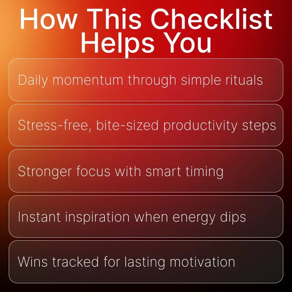 The Solo Hustler’s Motivation Checklist | Digital Download for Entrepreneurs | Stay Focused & Inspired | how to stay motivated when working alone Guide