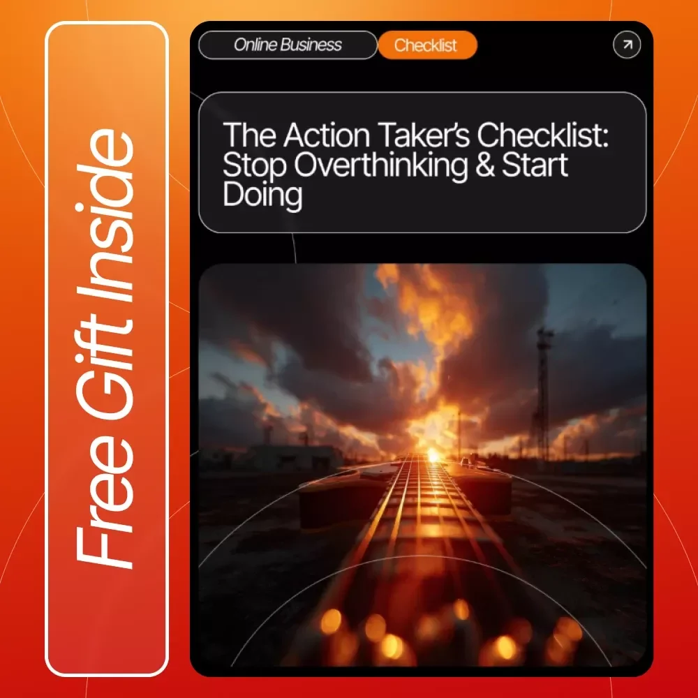 The Action Taker’s Checklist: Stop Overthinking & Start Doing — Printable Mindset Reset Guide, Personal Growth Tool, Productivity Checklist for How to Stop Overthinking and Take Action