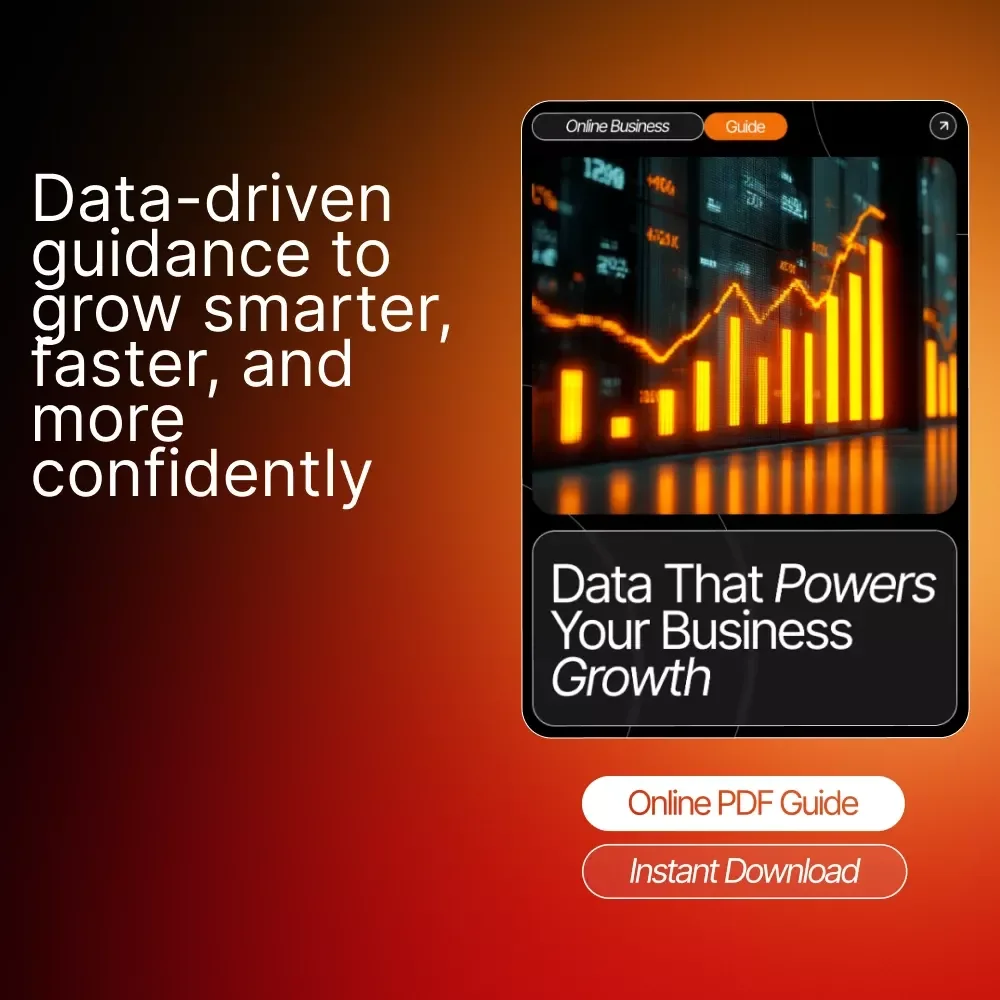 Data That Powers Your Business Growth | Ultimate Guide for Entrepreneurs & Small Businesses | How to Use Data to Make Business Decisions | Digital Download