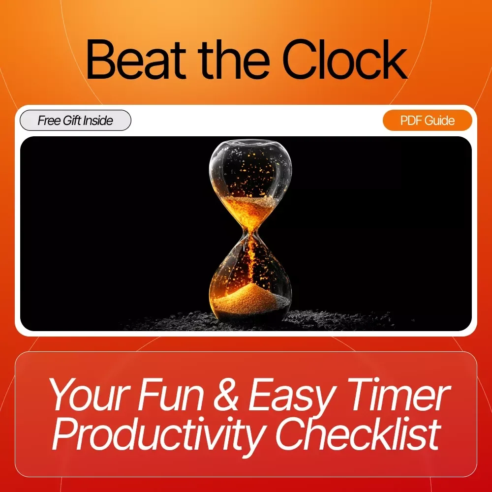 Beat the Clock: Your Fun & Easy Timer Productivity Checklist | Printable Productivity Toolkit | How to Use a Timer to Get More Done | Time-Management Guide for Busy Creatives & Entrepreneurs