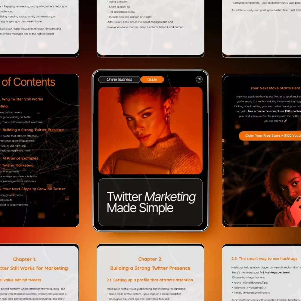 Twitter Marketing Made Simple | How to Use Twitter for Marketing Guide | Digital Download for Small Businesses, Creators & Entrepreneurs