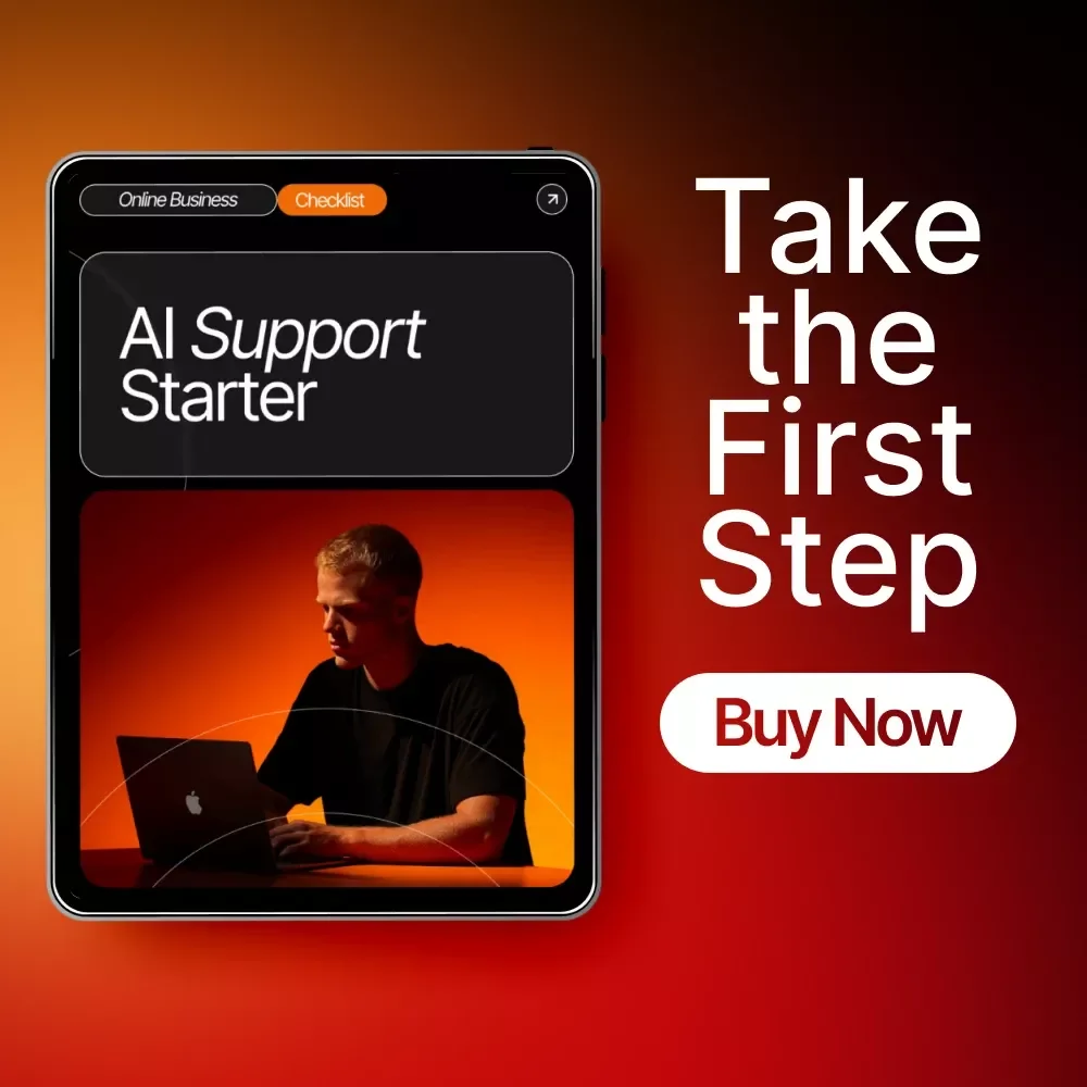 AI Support Starter | how to use ai for customer service | Editable Checklist for Small Businesses, Online Shops & Service Providers