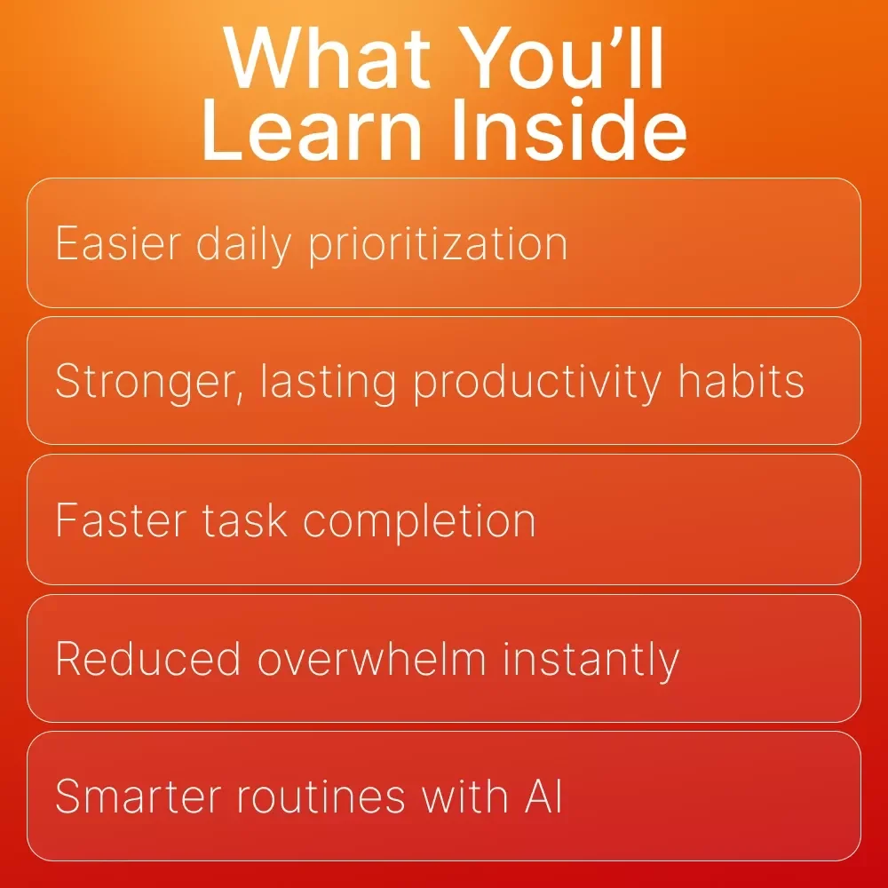 Time Mastery Made Simple: Smart Hacks for Busy Entrepreneurs – Productivity eBook for simple time management hacks that actually work, Daily Routines, AI Tools & Focus Strategies