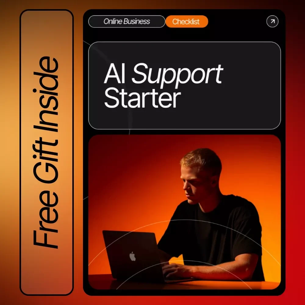 AI Support Starter | how to use ai for customer service | Editable Checklist for Small Businesses, Online Shops & Service Providers
