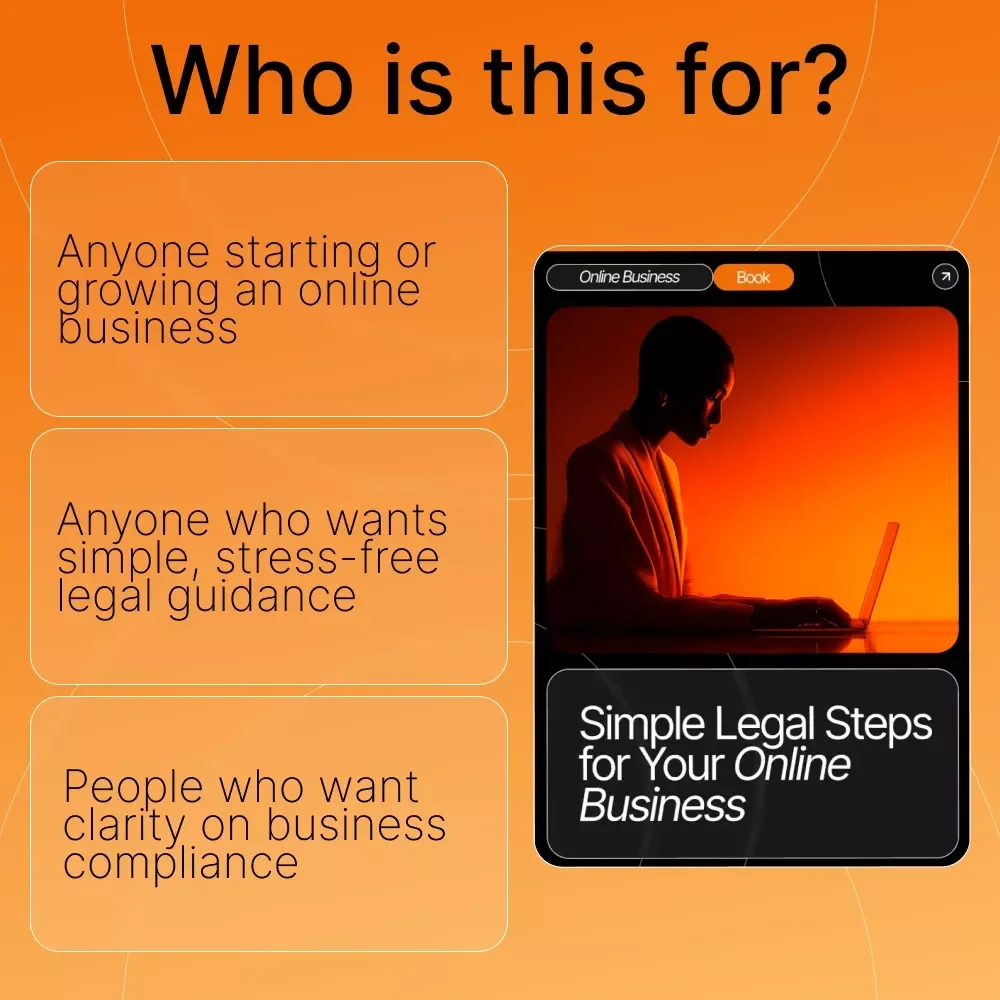 Simple Legal Steps for Your Online Business | Digital Download Guide, eBook, Small Business Legal Checklist, Online Business Startup Legal Essentials