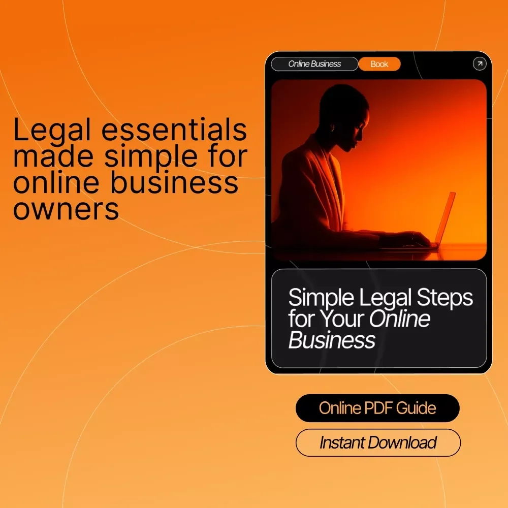 Simple Legal Steps for Your Online Business | Digital Download Guide, eBook, Small Business Legal Checklist, Online Business Startup Legal Essentials