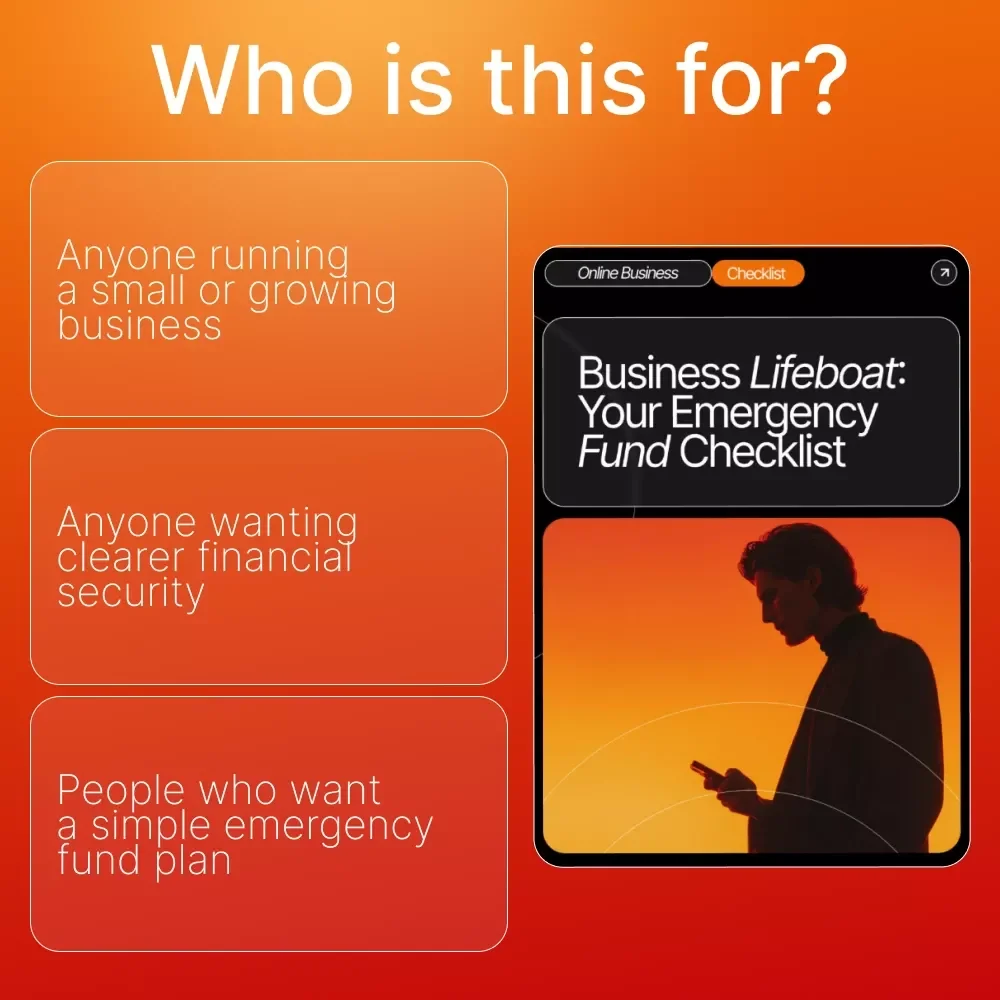 Business Lifeboat: Your Emergency Fund Checklist | Small Business Finance Tool | How to Set Up a Business Emergency Fund Guide (Digital Download)