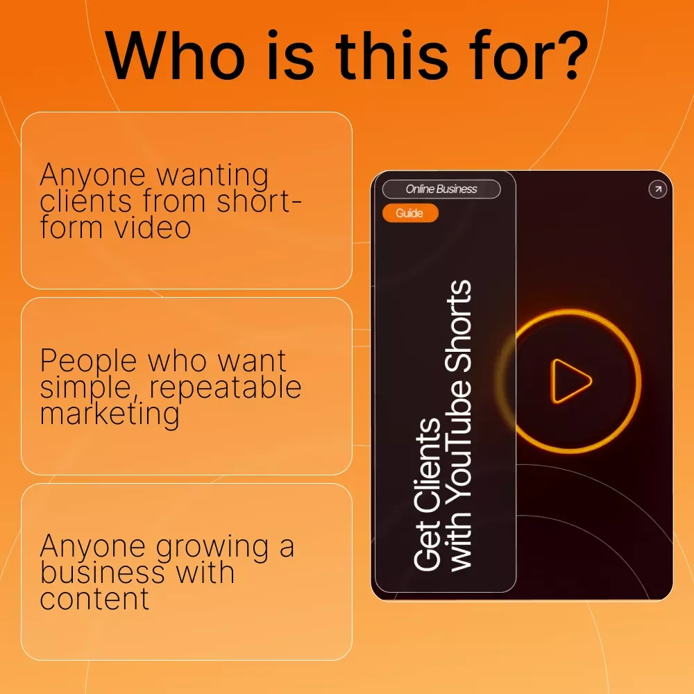 Get Clients with YouTube Shorts – Digital Marketing Guide for Coaches, Creators & Service Providers | YouTube Shorts Client Acquisition eBook & AI Content Strategy Checklist