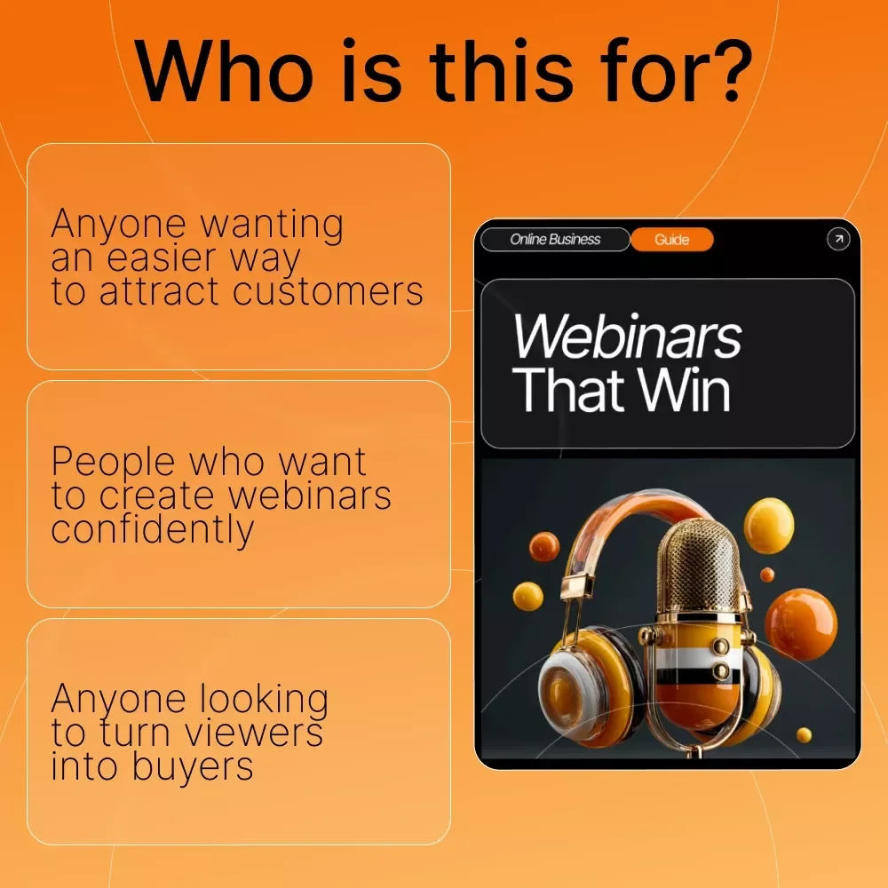 Webinars That Win — Guide for Entrepreneurs | How to Use Webinars to Get Customers | High-Converting Webinar Training for Coaches, Creators, and Small Business Owners