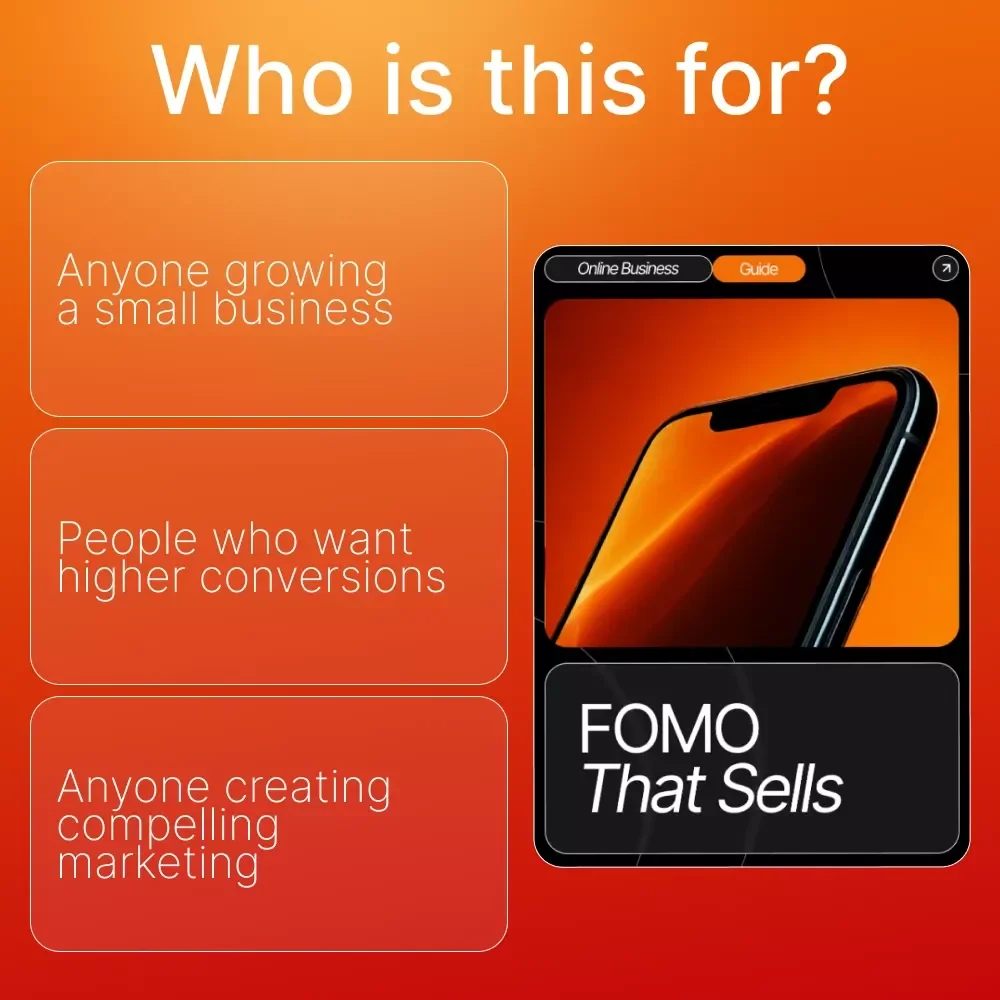 FOMO That Sells | Digital Marketing Guide for Small Businesses | How to Use FOMO in Marketing | Instant Download Growth Strategy Ebook