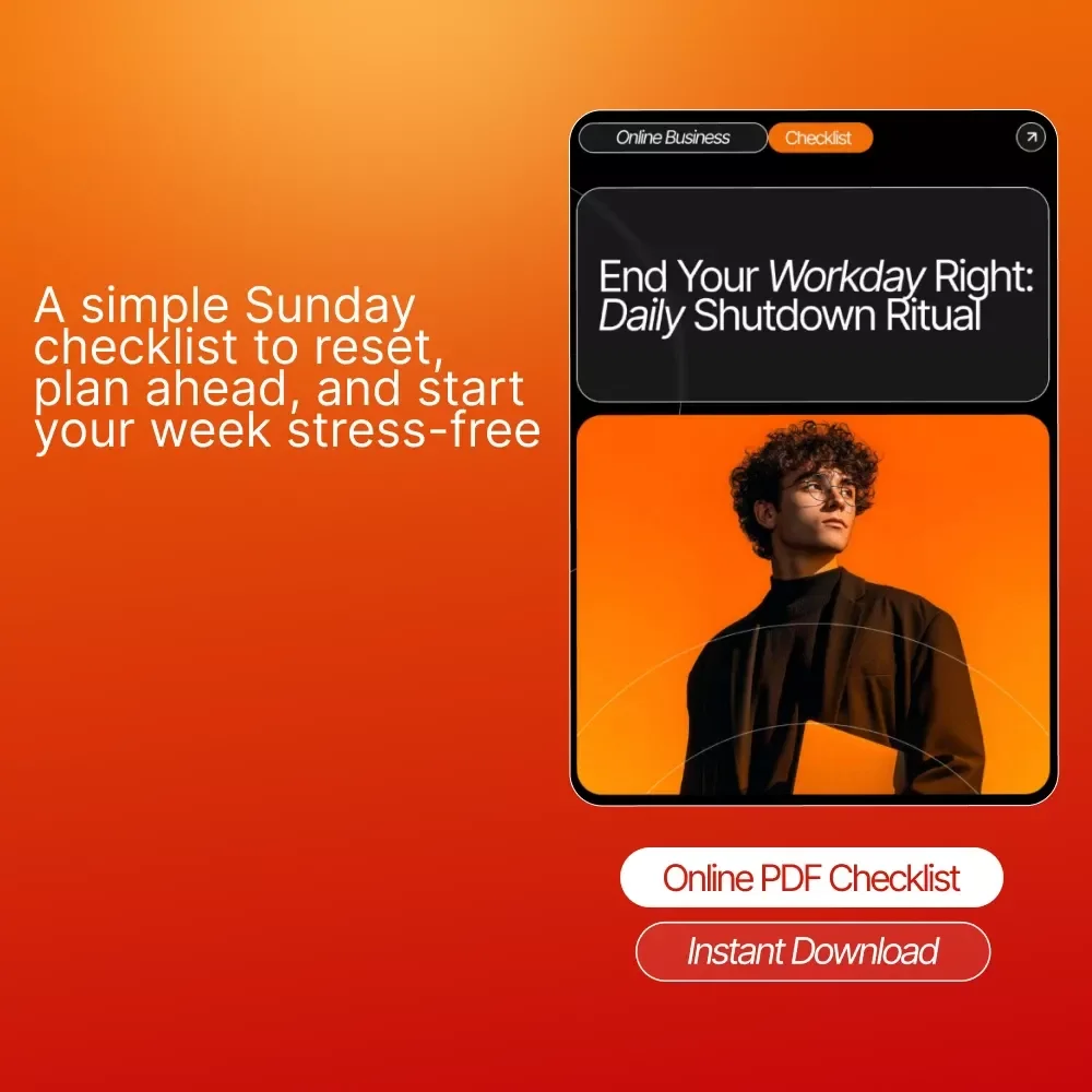Sunday Prep: Your Weekly Game Plan Checklist | How to Plan Your Week on a Sunday | Digital Download Checklist for Productivity & Routine Building