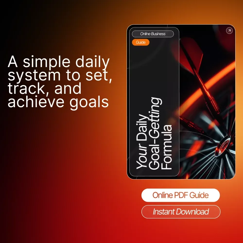 Your Daily Goal-Getting Formula | Daily Goals Guide for Productivity, Motivation & Success | How to Set Daily Goals That You Actually Achieve | Printable & Digital Goal-Setting Workbook