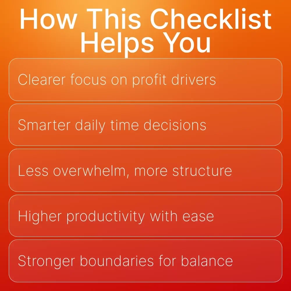 Time Is Money: Master Your Business Hours | Productivity Checklist for Entrepreneurs | How to Value Your Time as a Business Owner