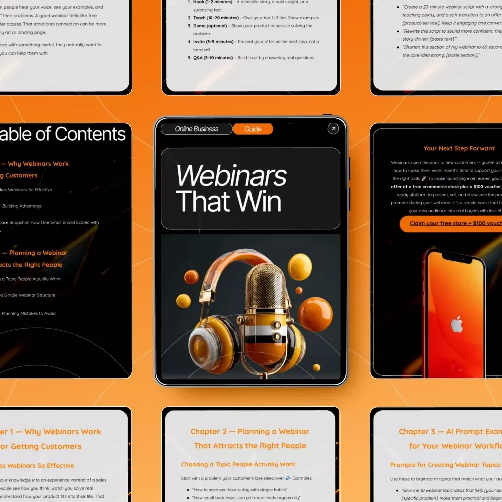 Webinars That Win — Guide for Entrepreneurs | How to Use Webinars to Get Customers | High-Converting Webinar Training for Coaches, Creators, and Small Business Owners