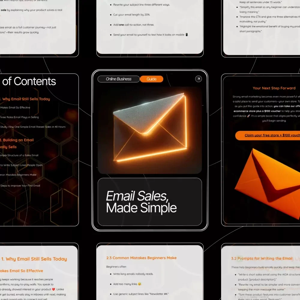 Email Sales, Made Simple – Guide for Beginners | Digital Download for Entrepreneurs, Coaches & Creators | How to Use Email Marketing to Sell Your Product