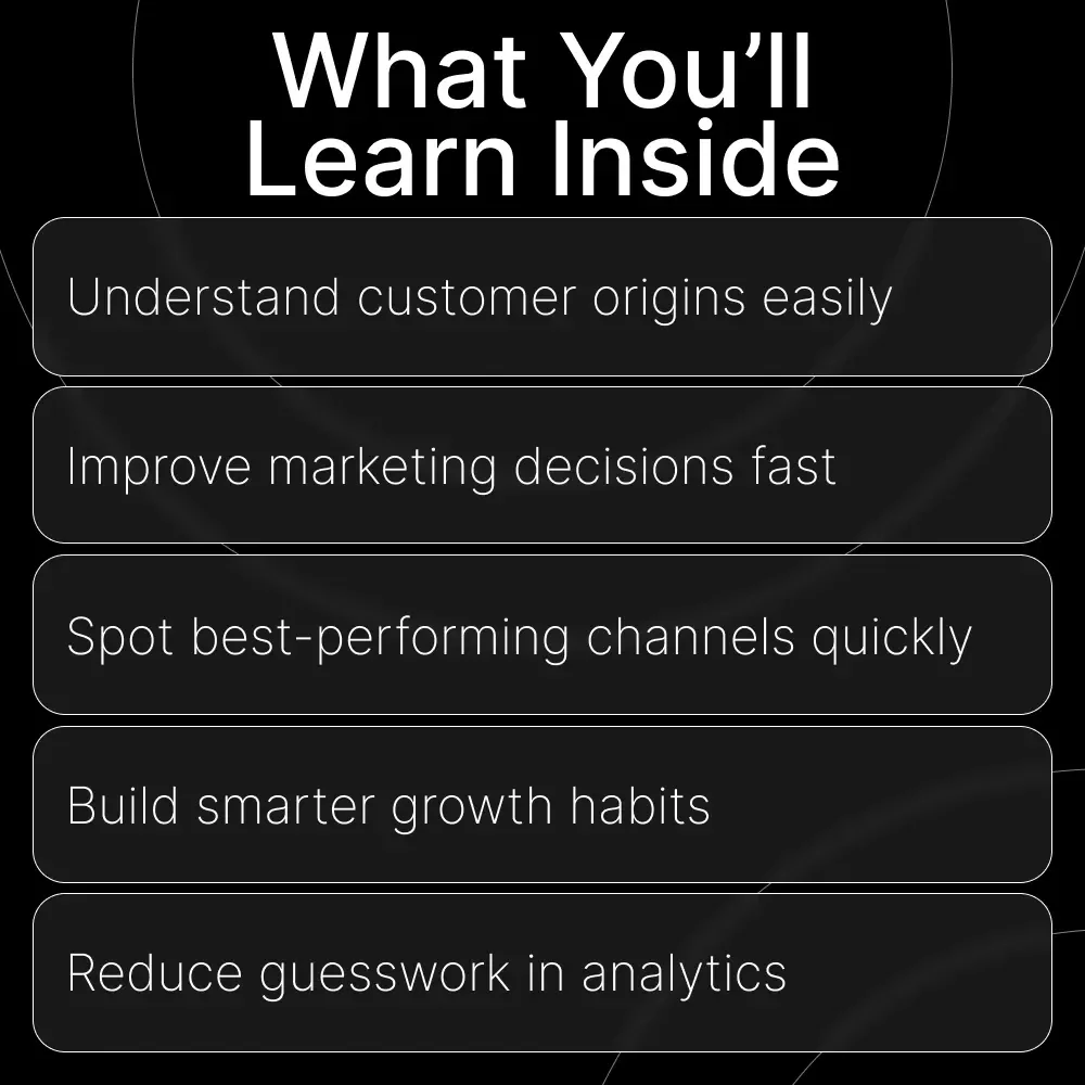 Track Smarter, Grow Faster — Customer Source Tracking Guide for Beginners | Digital Download | How to Track Where Your Customers Are Coming From | Ecommerce Marketing Workbook