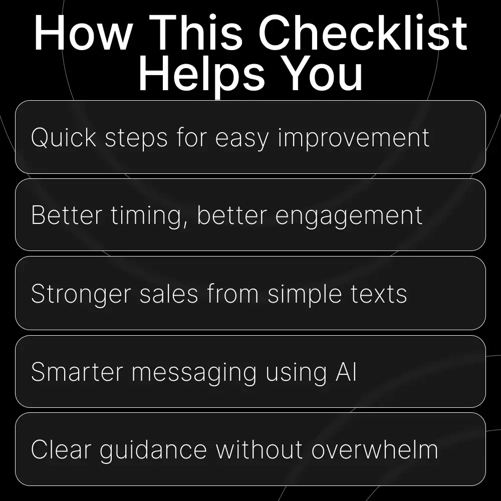 Text & Grow | SMS Marketing Checklist for Small Businesses | Digital Download Guide on how to use sms marketing for your business