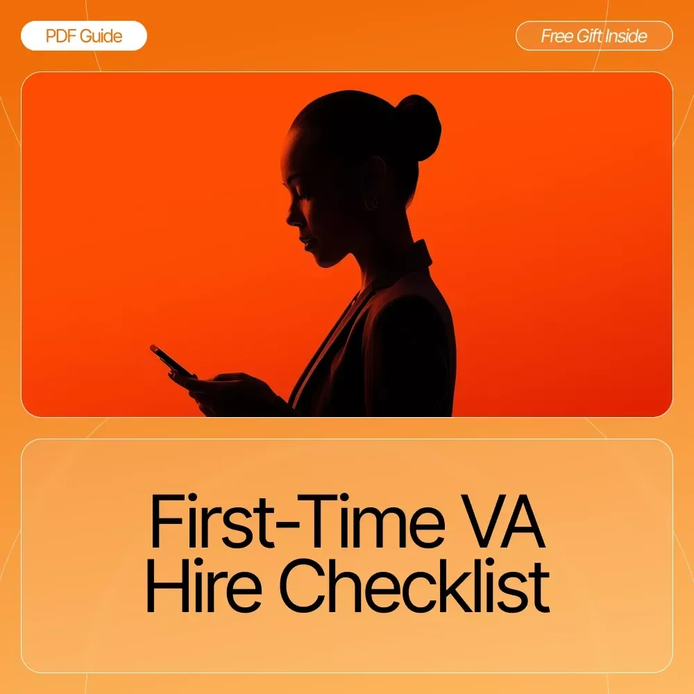 First-Time VA Hire Checklist | Printable Hiring Guide for Small Business Owners | How to Hire a Virtual Assistant for the First Time | Digital Download Hiring Toolkit