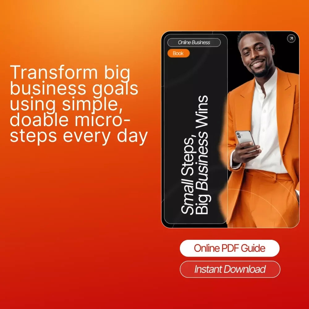 Small Steps, Big Business Wins | Productivity eBook for Entrepreneurs | Learn how to break down big tasks into small steps for faster progress