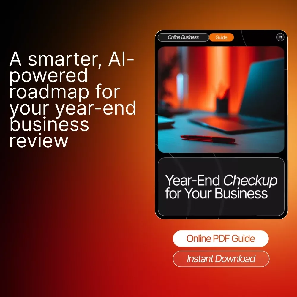 Year-End Checkup for Your Business | Small Business Review Guide for Entrepreneurs | How to Do a Year End Business Review | Digital Download Planning & Strategy Toolkit