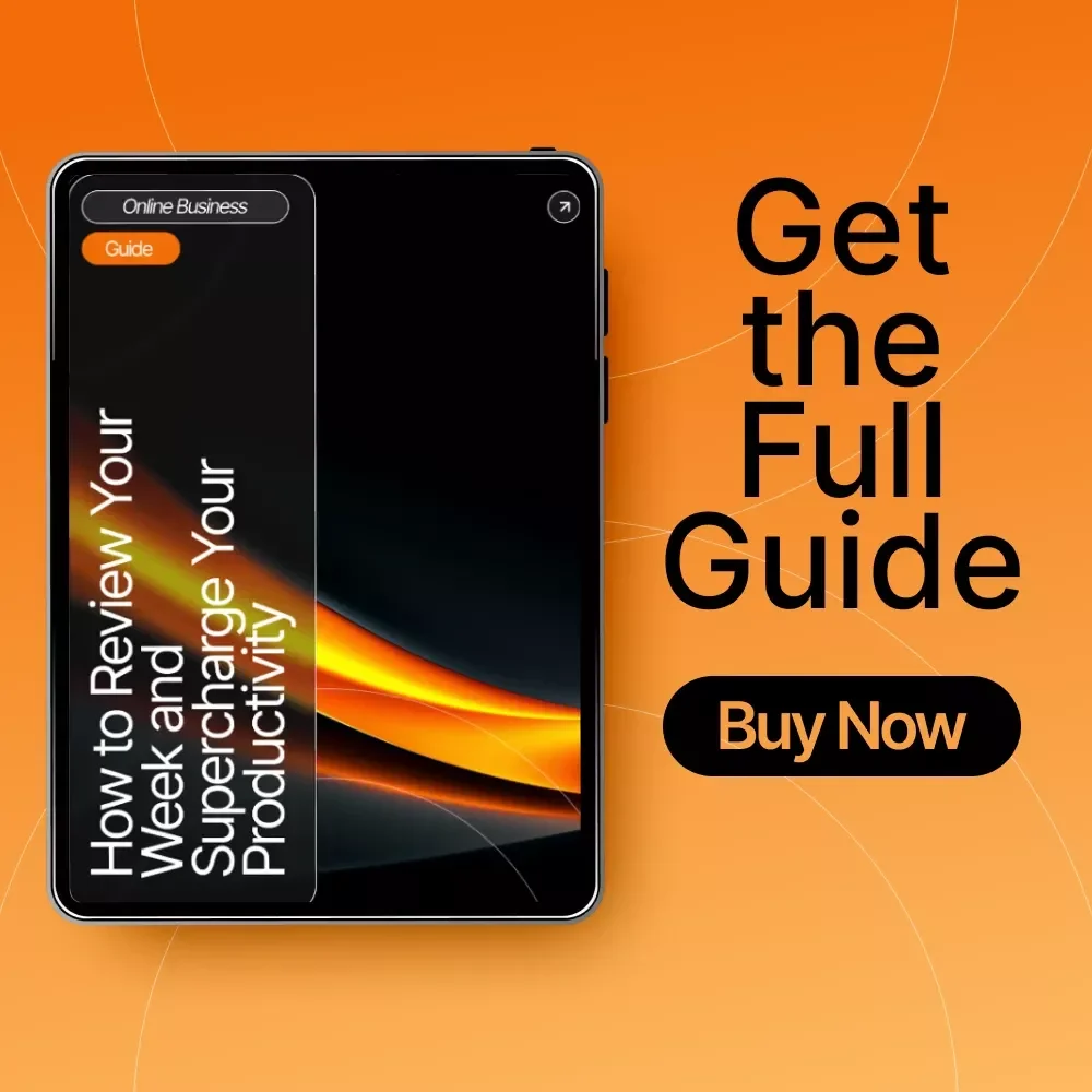 How to Review Your Week and Supercharge Your Productivity | Printable Guide, Weekly Planning System, Productivity Workbook, how to review your week and improve