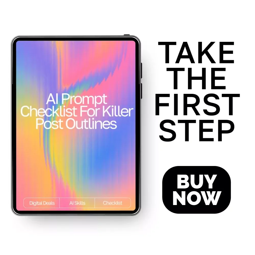 AI Prompt Checklist for Killer Post Outlines – SEO-Boosting Content Planner, Blogging Workflow Guide, Digital Download for ai prompts for blog post outlines