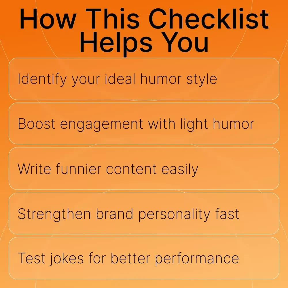 Marketing Humor Made Easy | Checklist for Creators & Small Businesses | How to Use Humor in Your Marketing | Digital Download