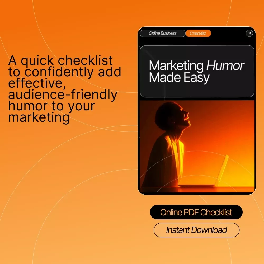Marketing Humor Made Easy | Checklist for Creators & Small Businesses | How to Use Humor in Your Marketing | Digital Download