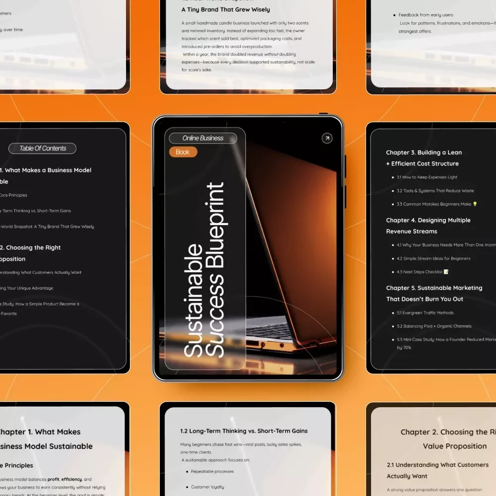 Sustainable Success Blueprint | Step-by-Step eBook on How to Build a Sustainable Business Model | Digital Download for Entrepreneurs & Creators