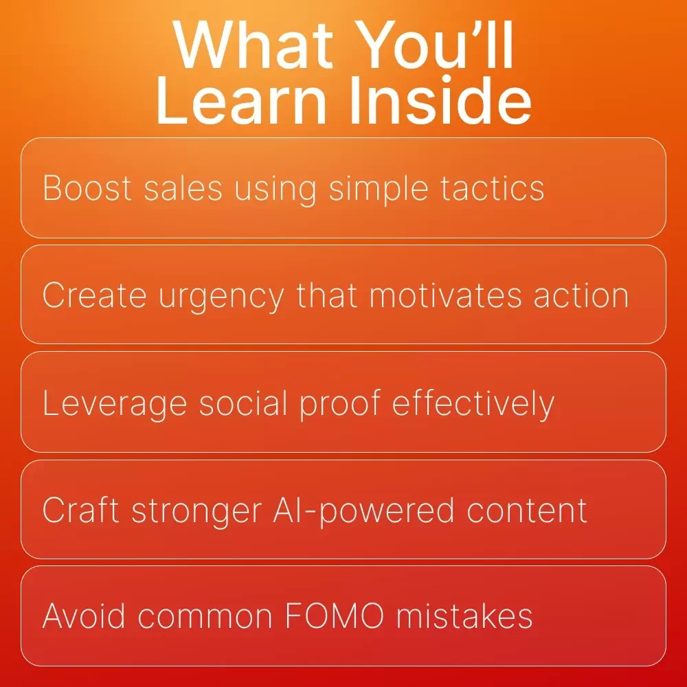 FOMO That Sells | Digital Marketing Guide for Small Businesses | How to Use FOMO in Marketing | Instant Download Growth Strategy Ebook