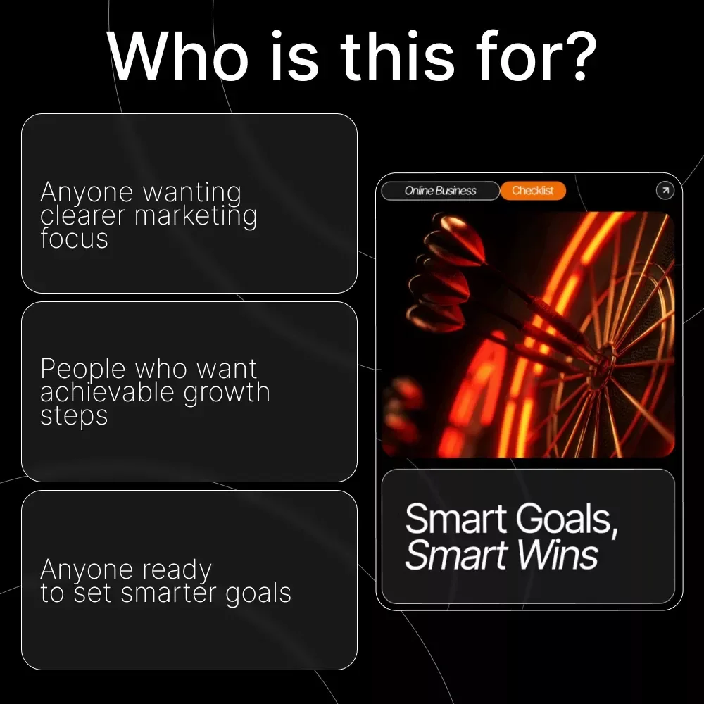 Smart Goals, Smart Wins – Printable Marketing Goal-Setting Checklist for Entrepreneurs | how to set smart marketing goals | Digital Download