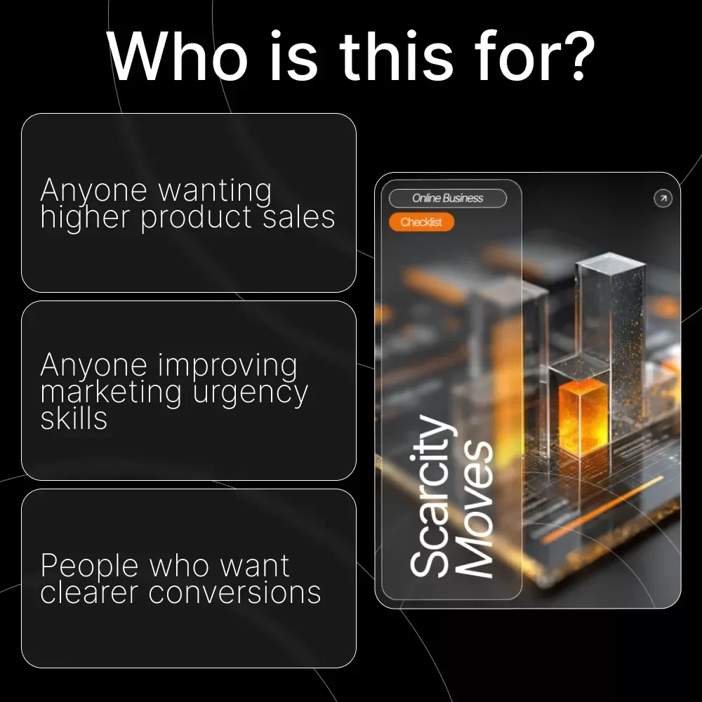 Scarcity Moves Checklist | how to use scarcity in marketing | Digital Download for Marketers, Creators & Small Businesses | Conversion-Boosting eBook & Guide