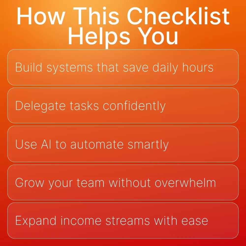 Scale Smart | Business Growth Checklist | Step-by-Step Guide on How to Scale Your Business Beyond Yourself