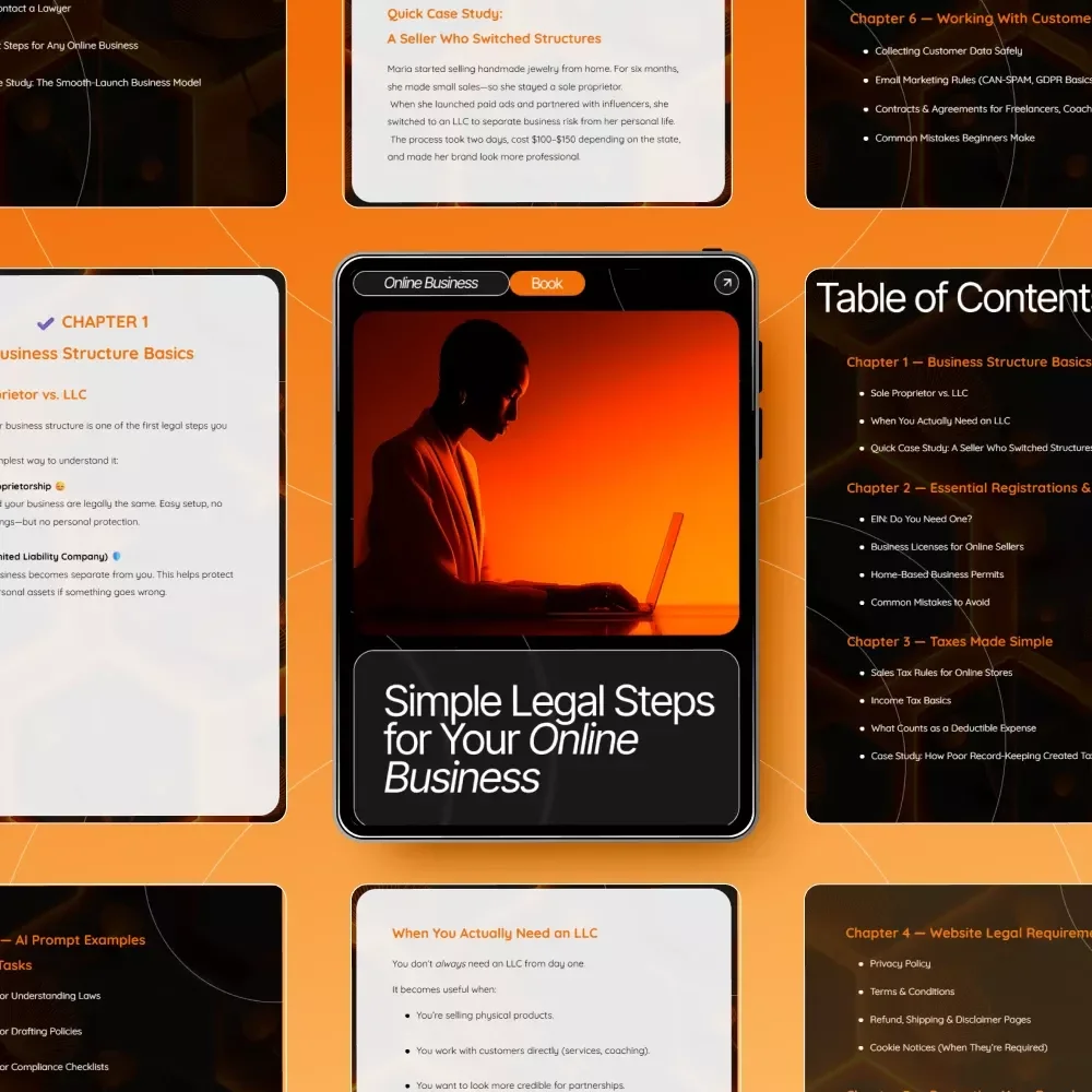 Simple Legal Steps for Your Online Business | Digital Download Guide, eBook, Small Business Legal Checklist, Online Business Startup Legal Essentials