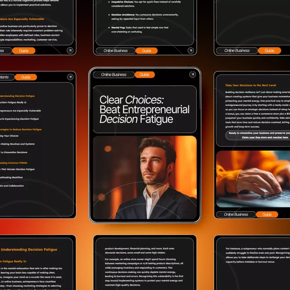 Clear Choices: Beat Entrepreneurial Decision Fatigue | Entrepreneur Guide for How to Overcome Decision Fatigue | Productivity eBook for Business Owners