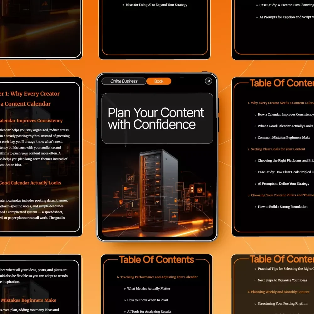Plan Your Content with Confidence: Ultimate Content Calendar Guide, eBook, and Checklist for Creators, Social Media Strategy, AI Prompts, and Engagement Growth